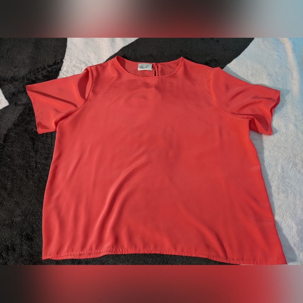 Coral blouse